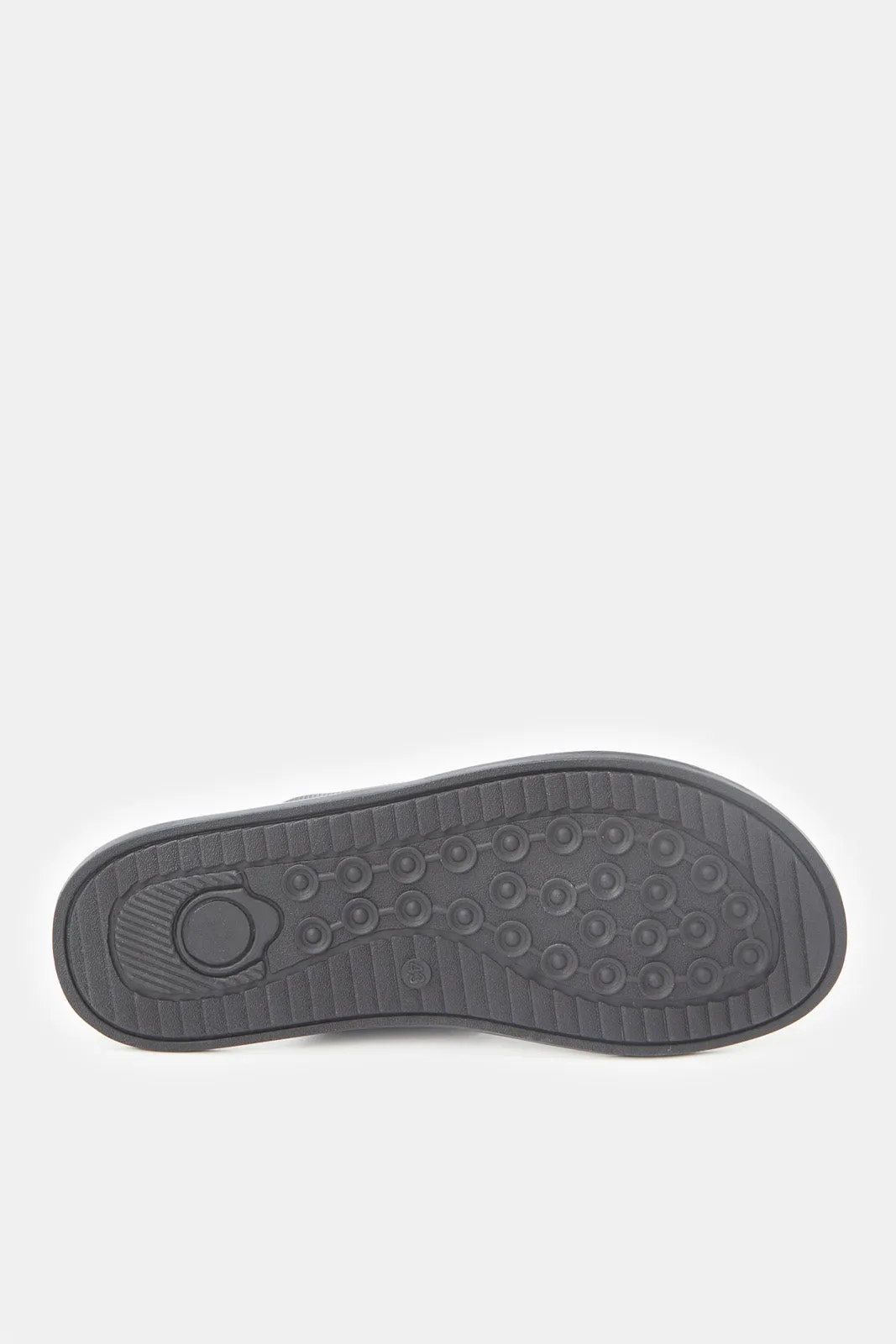 Men Navy Textured Criss Cross Sandal
