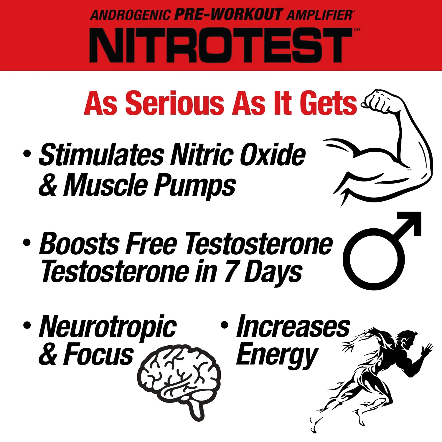 NFLA: NitroTest - 2-in-1 Pre-workout   Test Booster